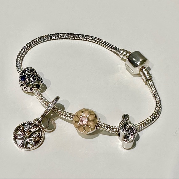 [SOLD] AUTHENTIC PANDORA 925 STERLING SILVER BLOOMING DAHLIA CLIP CHARM - Picture 10 of 11